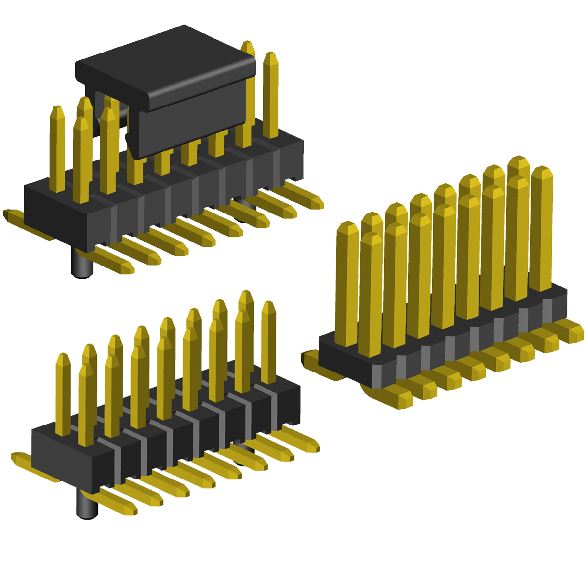 1.27mm Pin Header Double Rows SMD Type with Peg